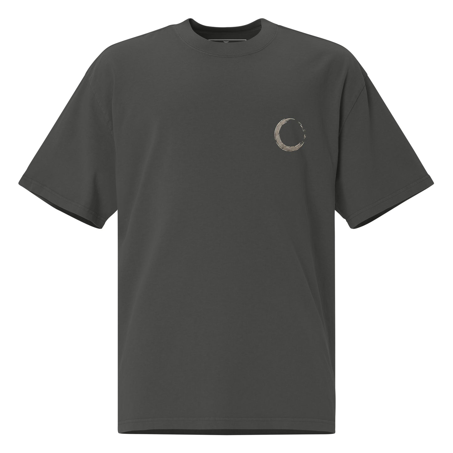 Relentless oversized heavyweight gym T-shirt in Faded Coal, front view