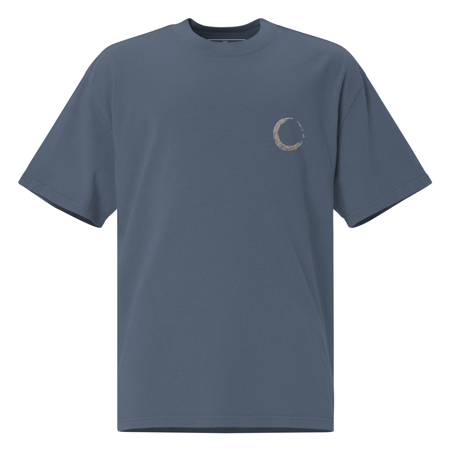 Relentless oversized heavyweight gym T-shirt in Faded Indigo, front view