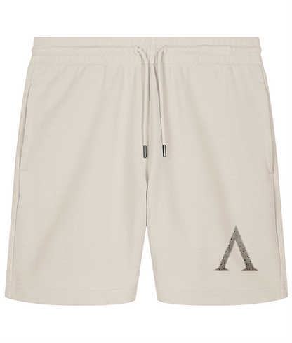 Warrior premium gym shorts in Natural Raw, front view