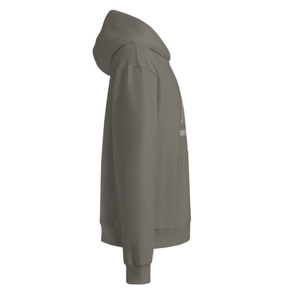 Warrior oversized heavyweight gym hoodie in Asphalt, right side view